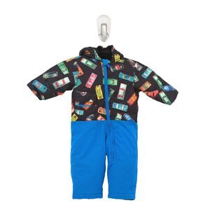 Quiksilver Baby Boy 6 M Utility Snow Suit Blue Cars Hoodie Quiktech 5mm Boots